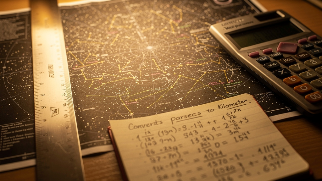 Comment calculer un parsec en kilomètres